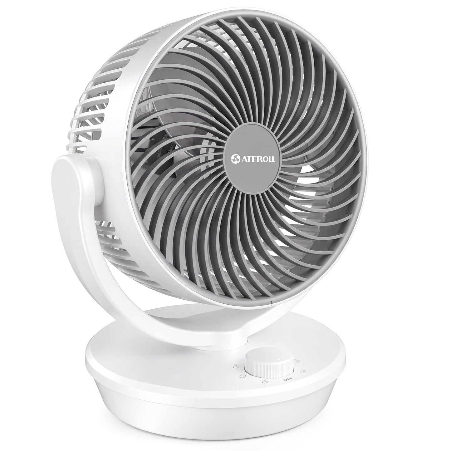 Tischventilator mit Oszillation, Weiss