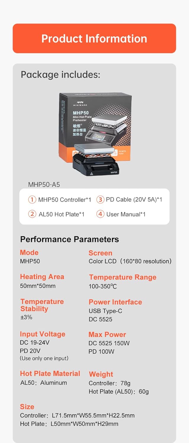 Mini Smart Heissluft-Lötstation 150 W 100-350°C