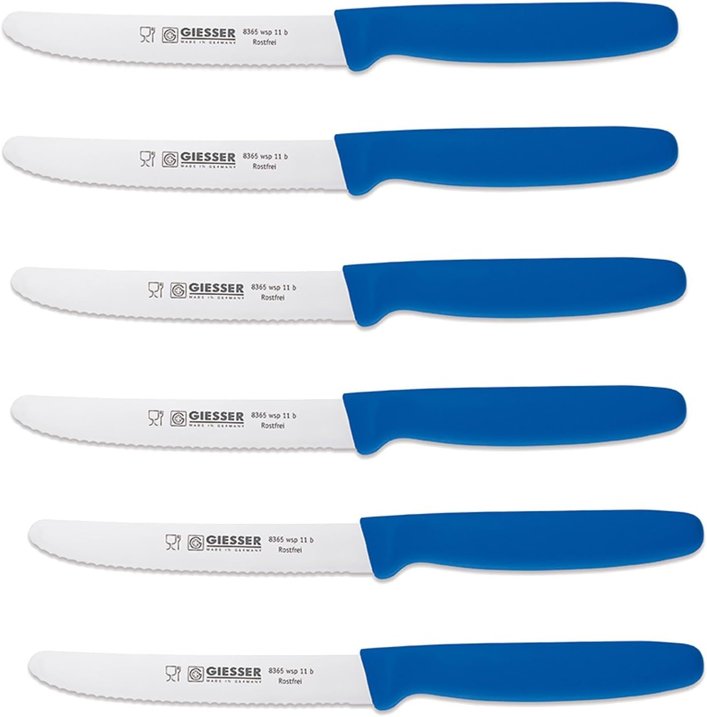 6-teiliges Tomatenmesser Set, Blau