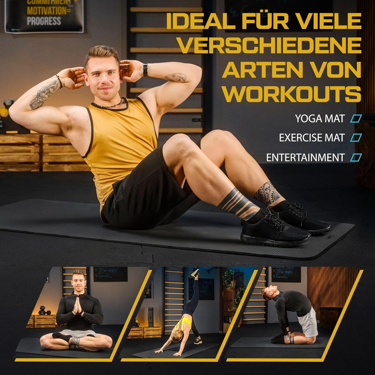 Gymnastikmatte, Schwarz