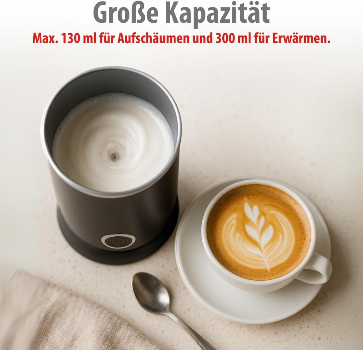 3-in-1 elektrischer Milchaufschäumer