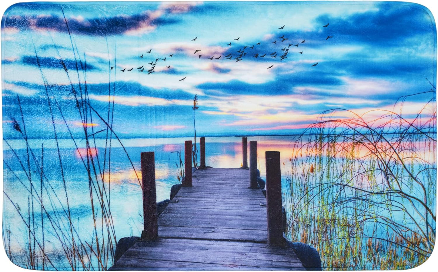 Rutschfester Badteppich, waschbar und weich, Sunset 50 x 80 cm (Rechteckig)