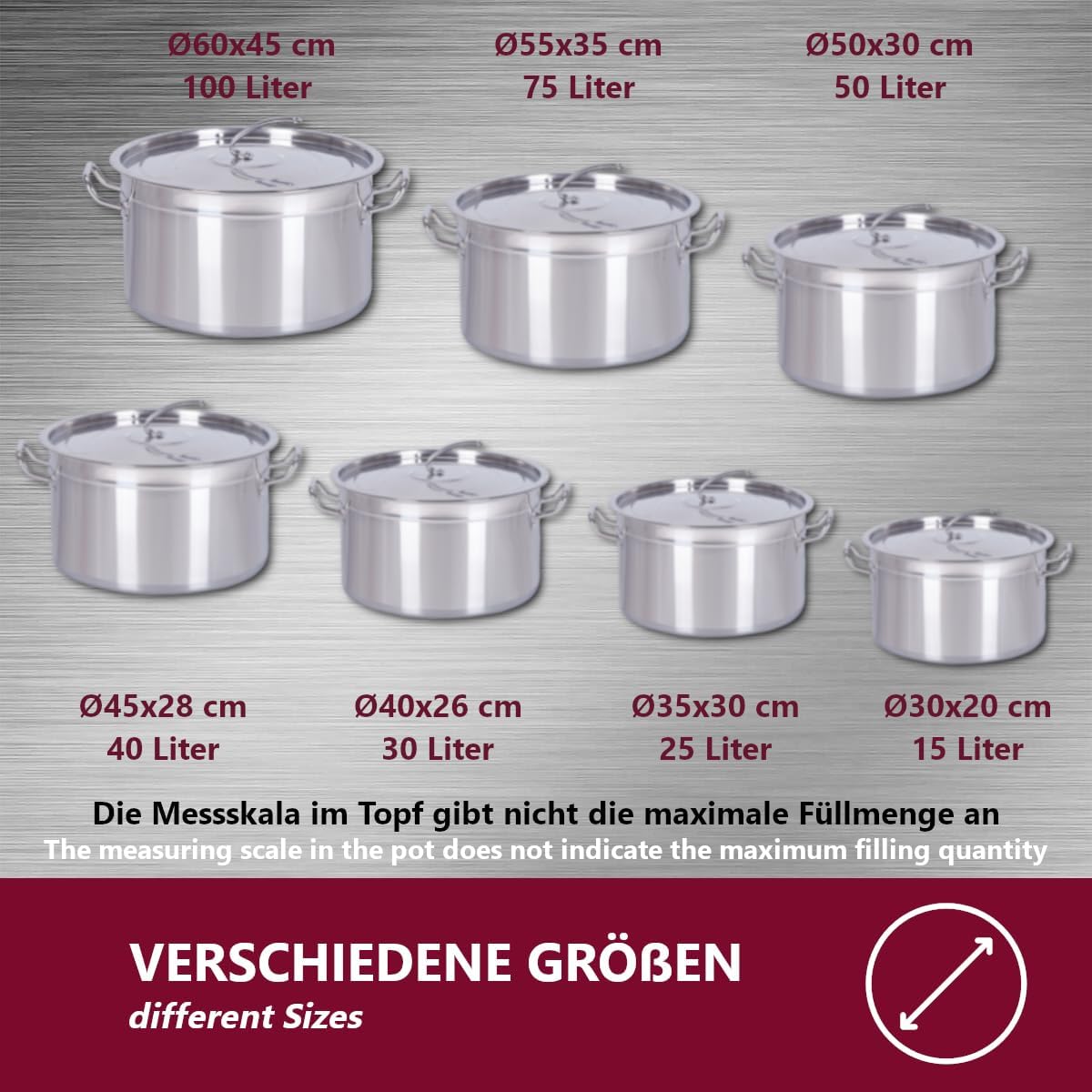 Gastronomie Suppentopf, 15 Liter