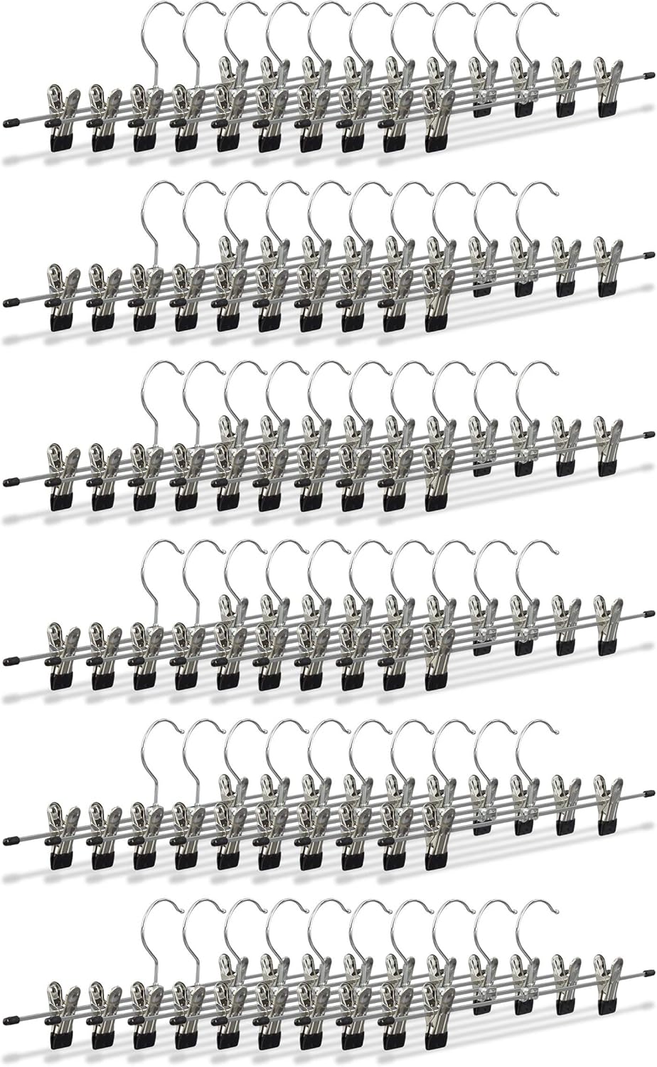 60er-Set Klemmbügel, 1 Silber/Schwarz 60er Pack