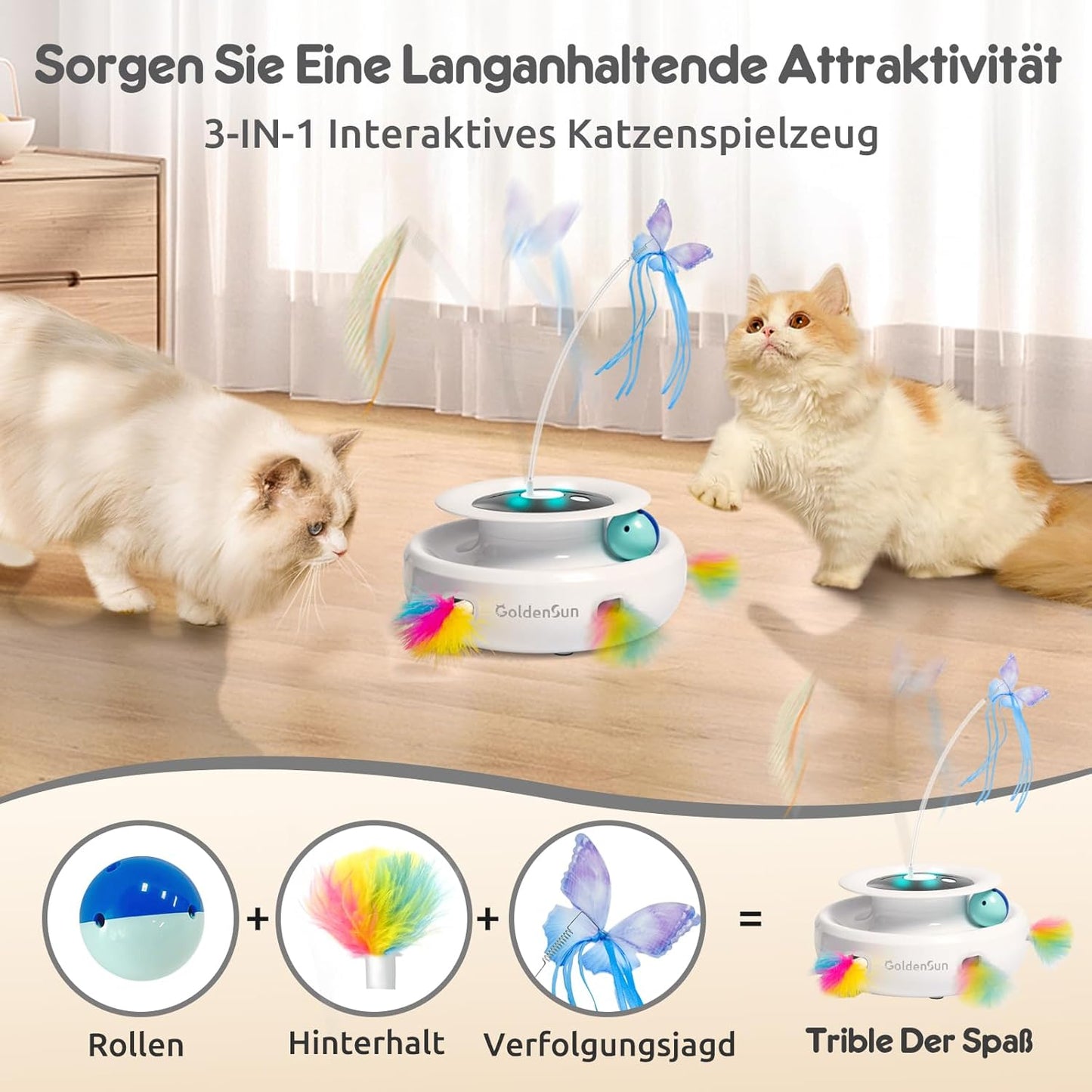 Spielzeug für Katzen, Weiss