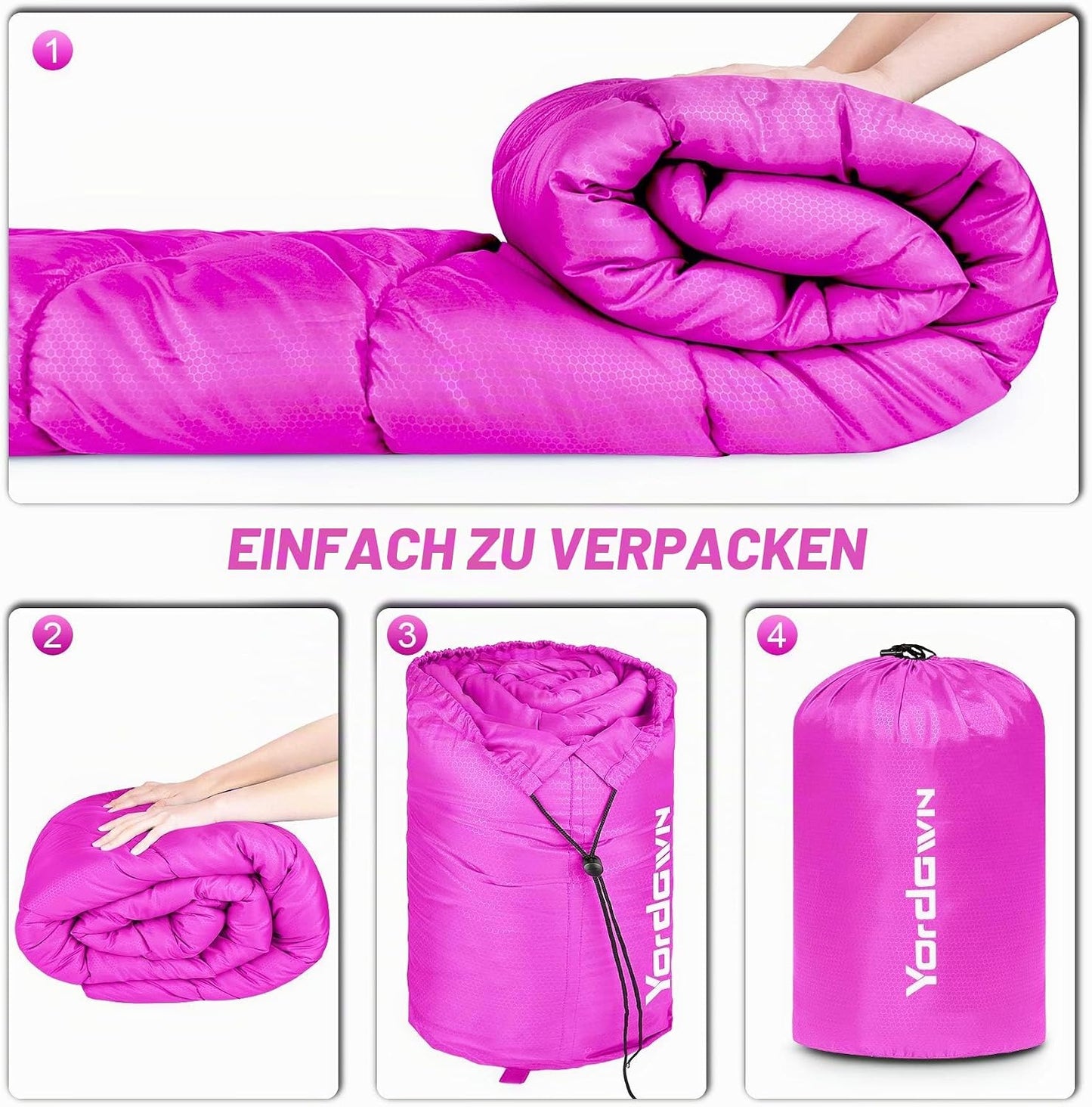 Outdoor Deckenschlafsack, Rose Pink