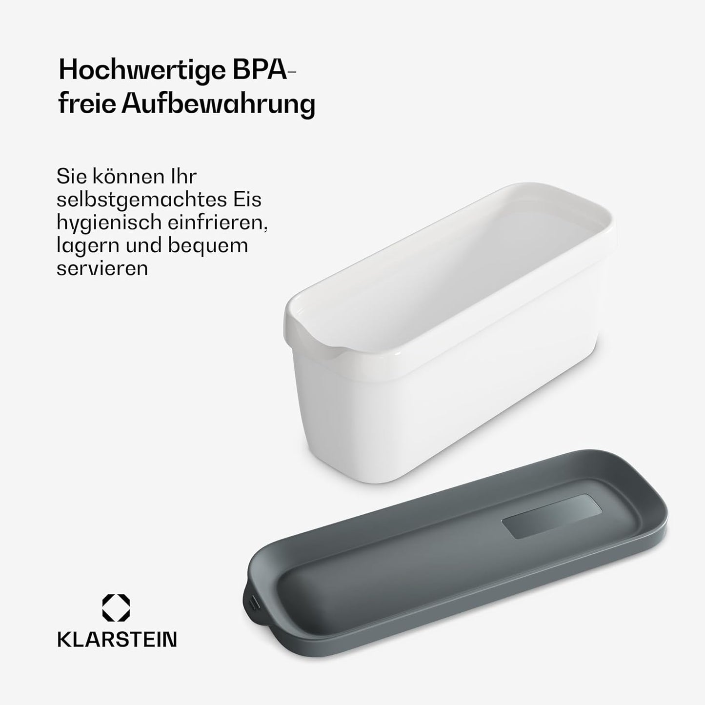 2er-Set Eisbehälter für Speiseeis, 2x1,5L Behälter