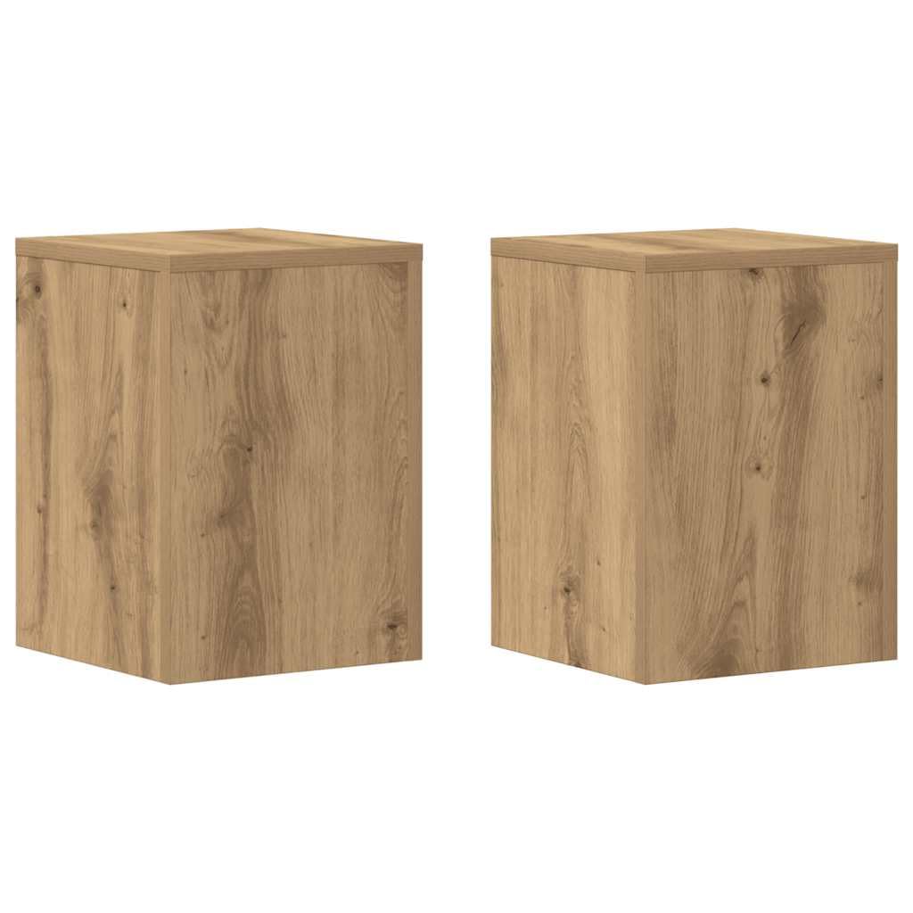 Pflanzenständer Set, hohle Konstruktion (2 Stück), 25 x 25 x 35 cm Eiche