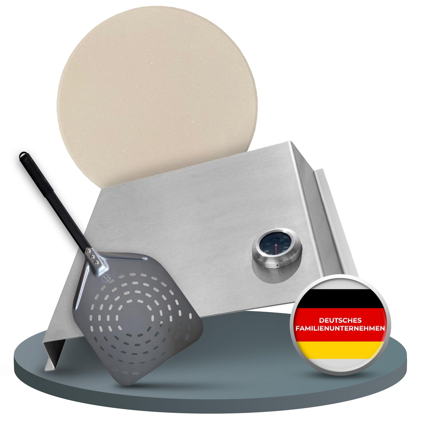 Pizzaset für Grill inkl. Pizzastein & Schieber, Pizzaset Basic