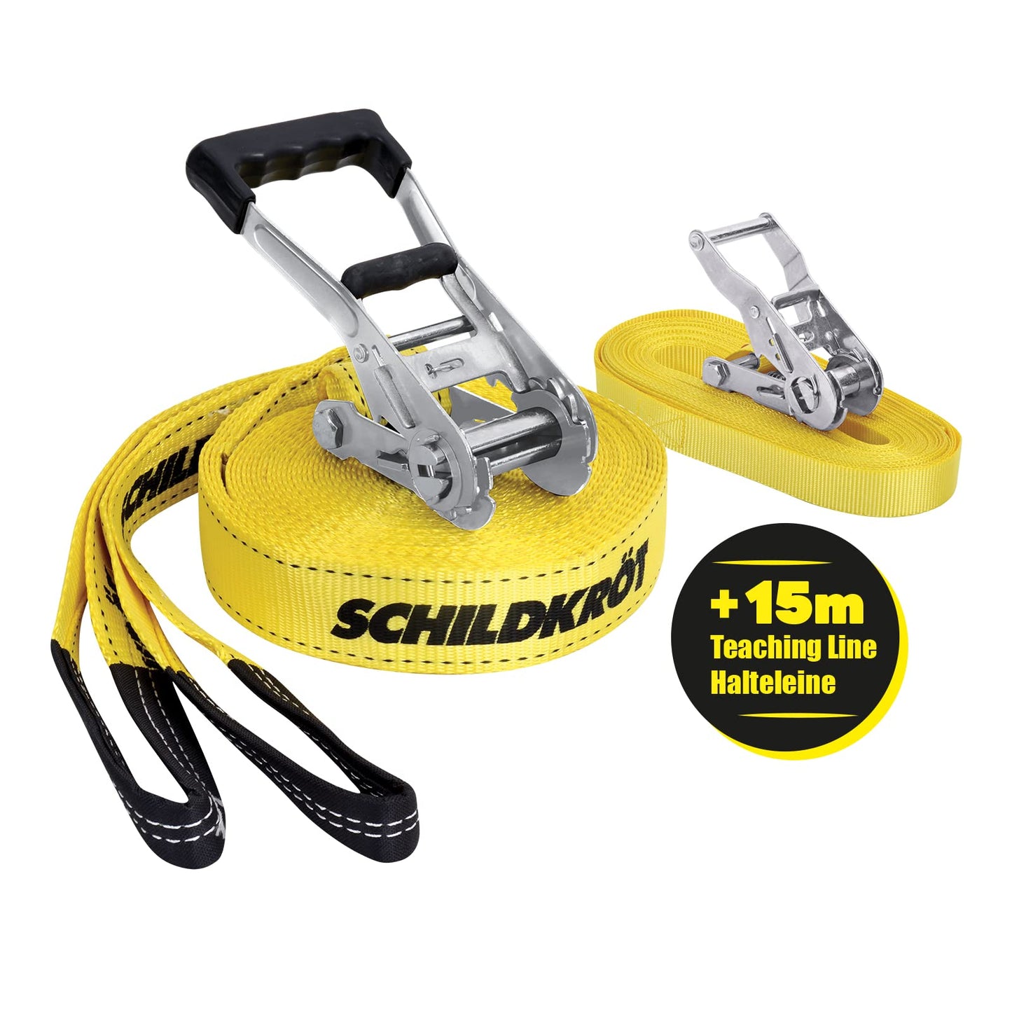 Slackline-Set 15m mit Teaching Line, Einheitsgrösse