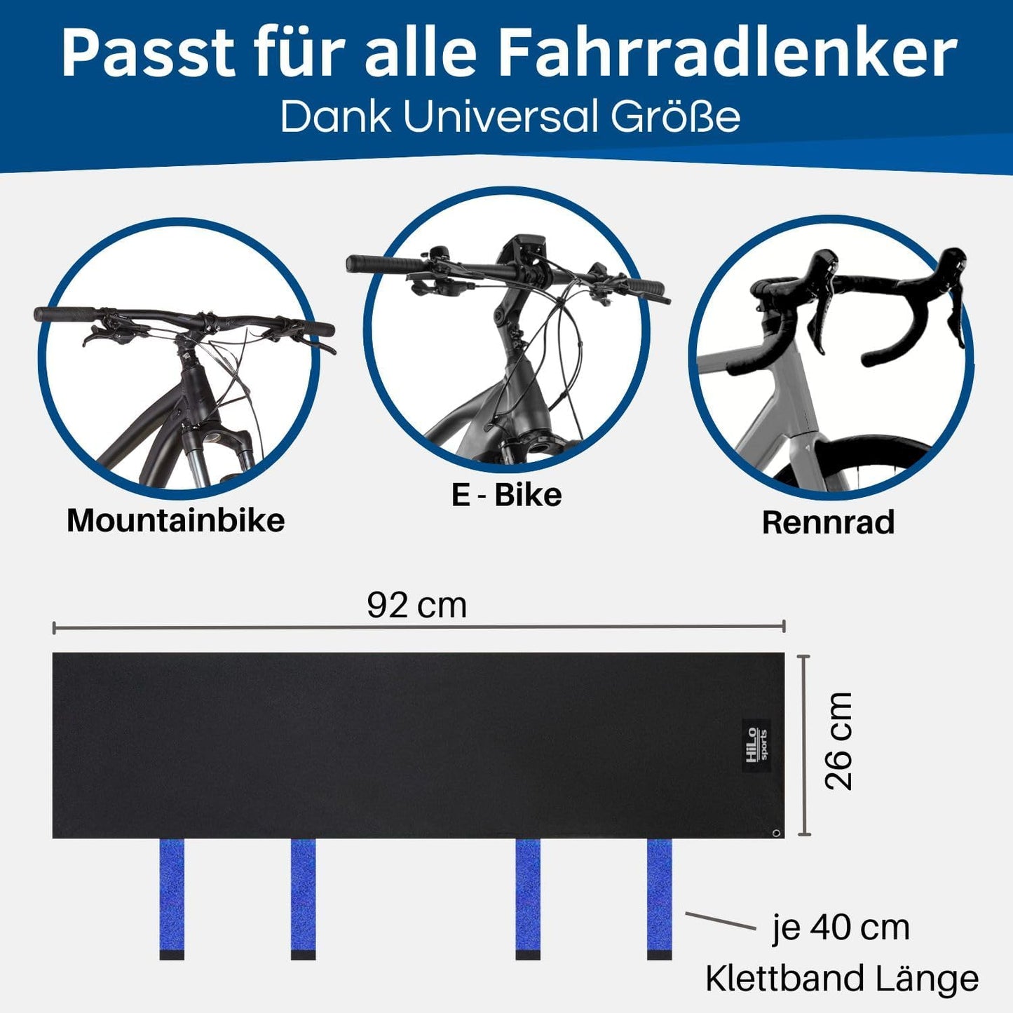 Lenkerschutzhülle wasserdicht für E-Bike-Lenker, Blau