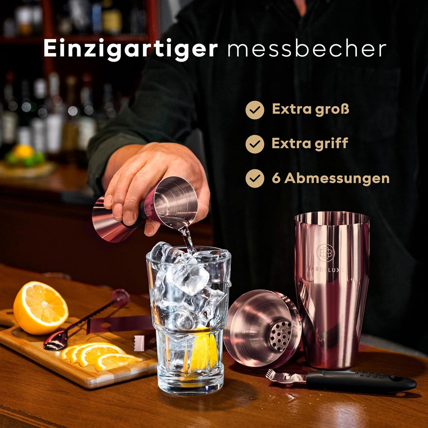 Cocktail-Set, Roségold