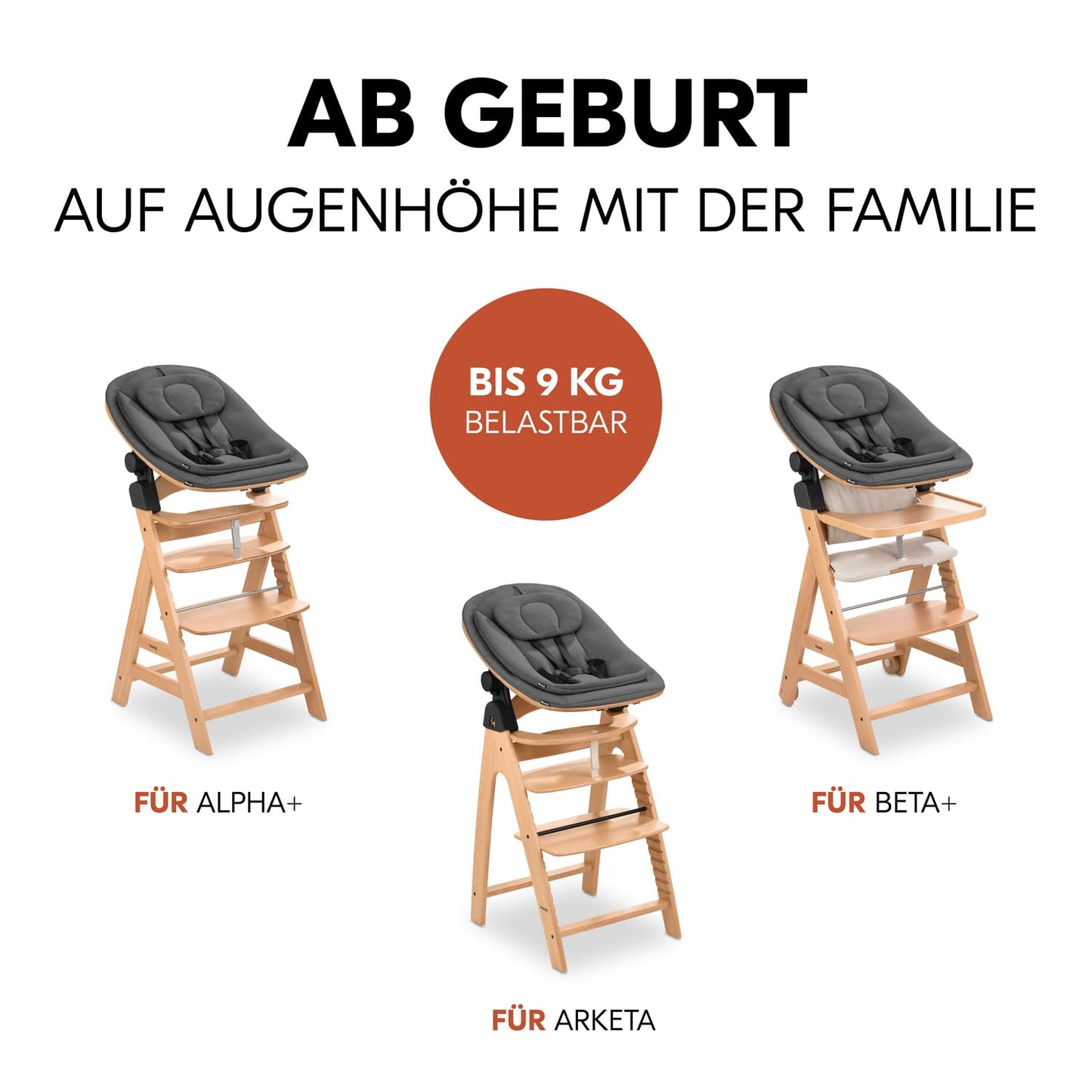 Highchair Bouncer Eco, Ergonomische Babywippe, Eco Deep Grey 5-Punkt-Gurt