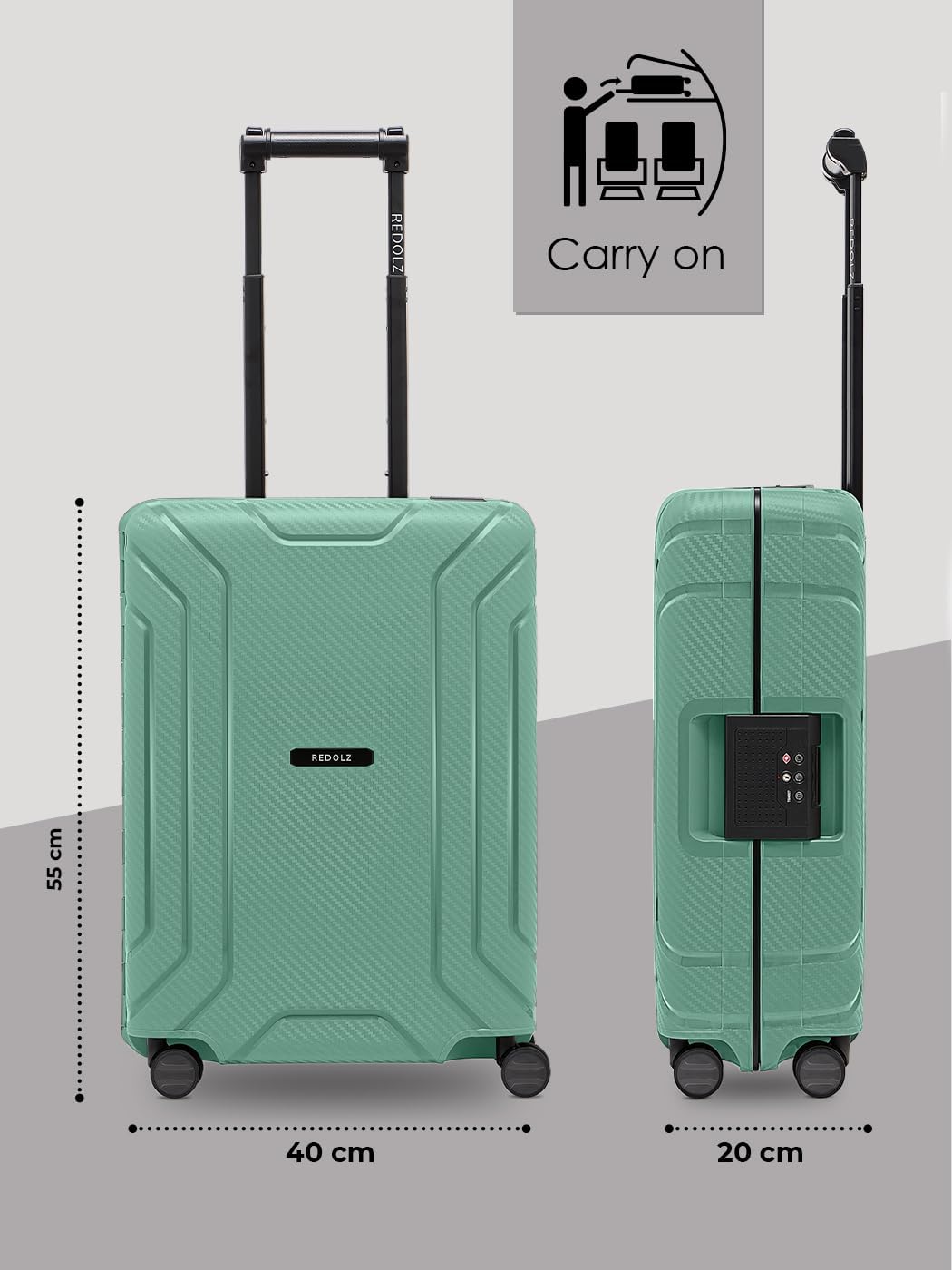 Hartschalen-Trolley, Sea Green Koffer S (55 cm)
