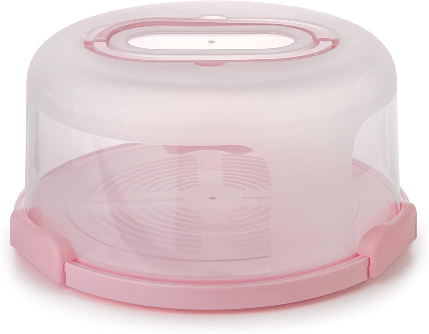 Runder Tortenbutler mit Tragegriff, Rosa