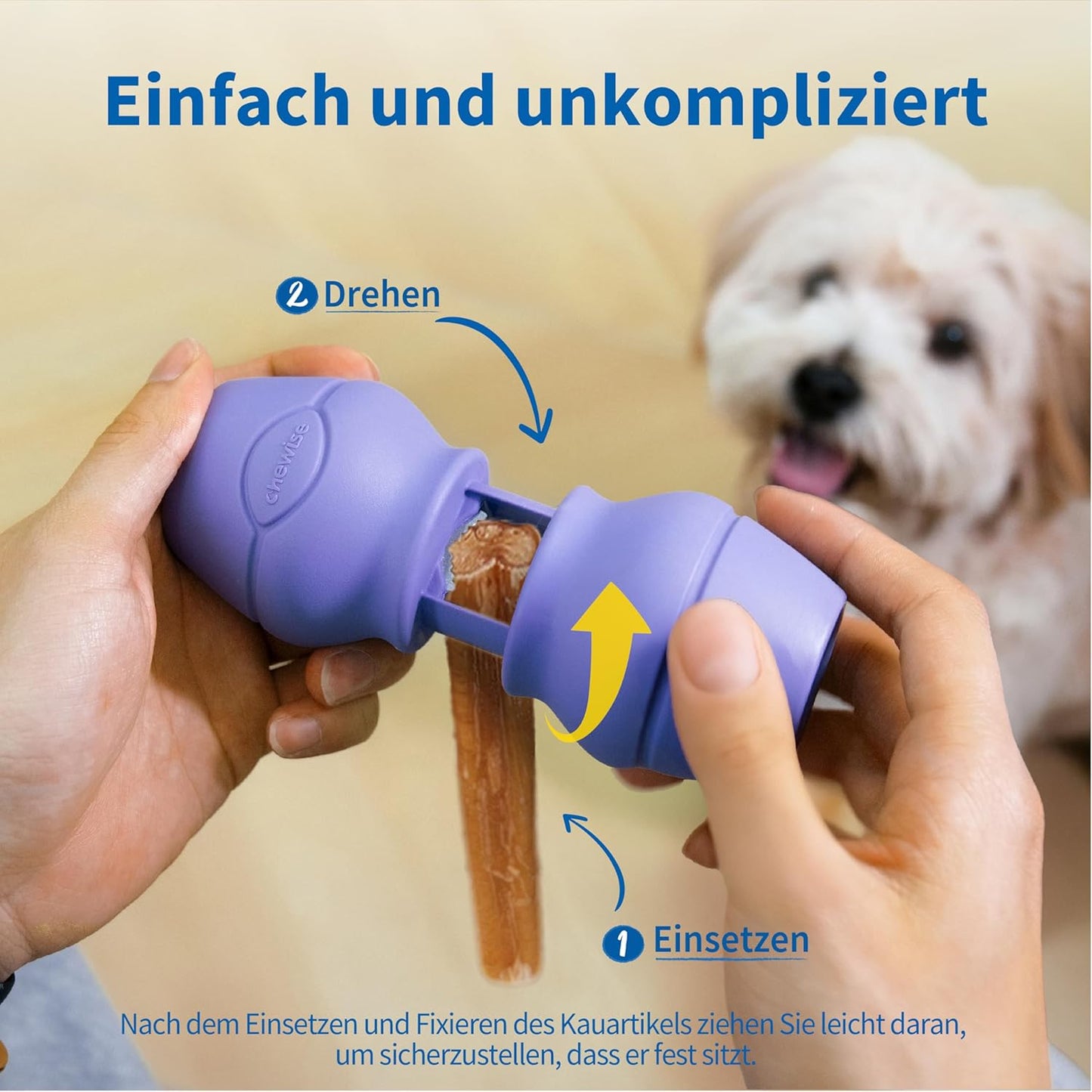 Bully Stick Halter für Hunde, Lila Standard