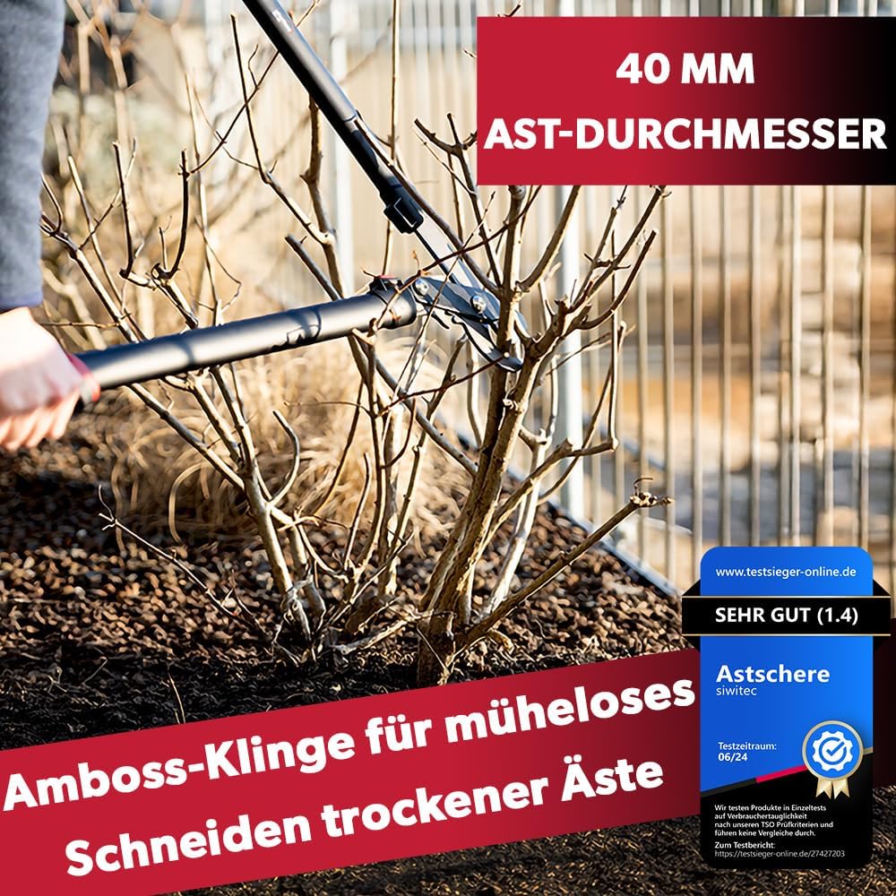 Teleskop Amboss Getriebeastschere SG-23, Teleskop-Amboss-Getriebe-Astschere