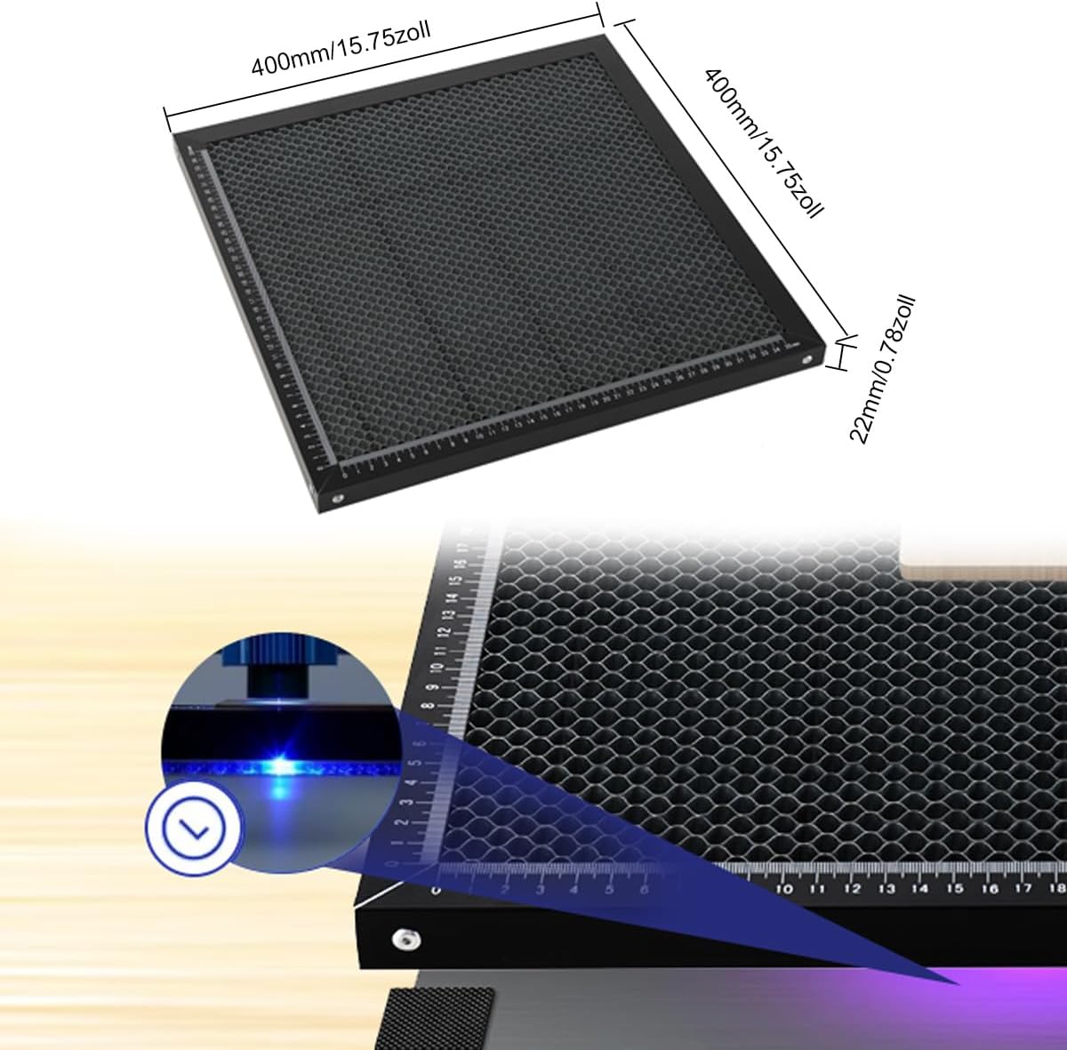 Arbeitstisch für Laser-Graviermaschine (400x400 mm)