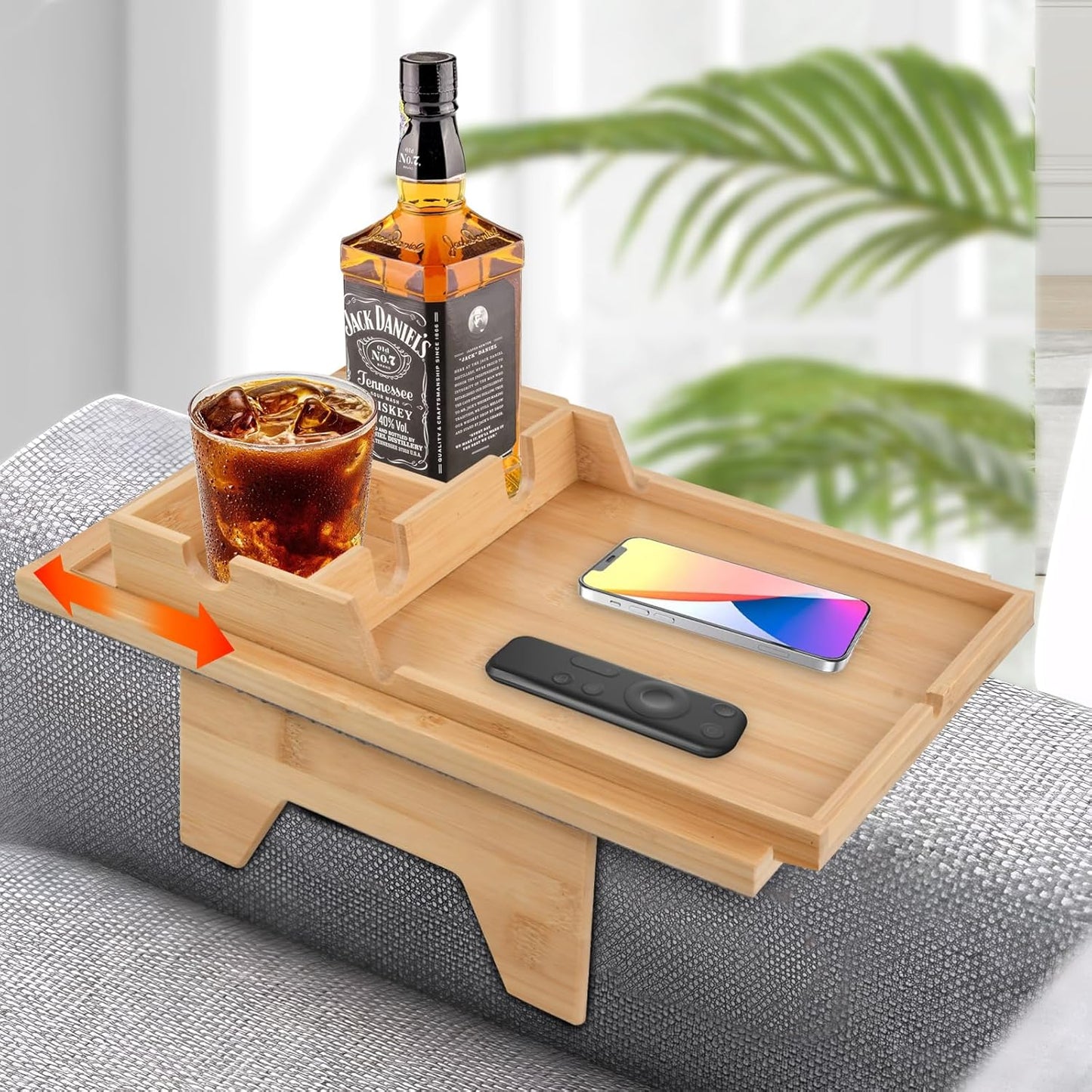 Sofa-Armlehnen Tablett mit Getränkehalter & Tablet-Ständer