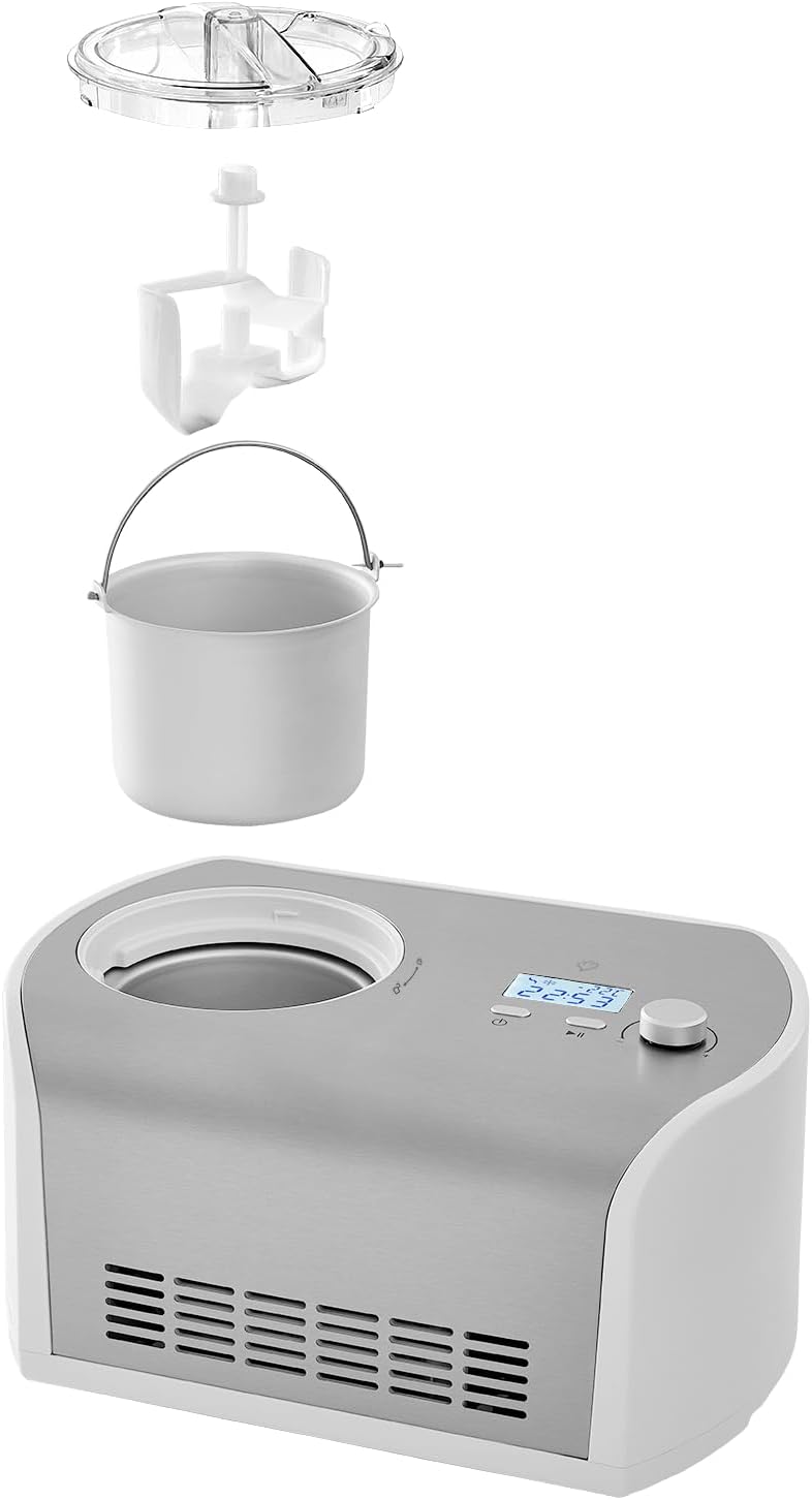 Eismaschine Elli, Eismaschine+ 4 Eisbehälter Mini Grau