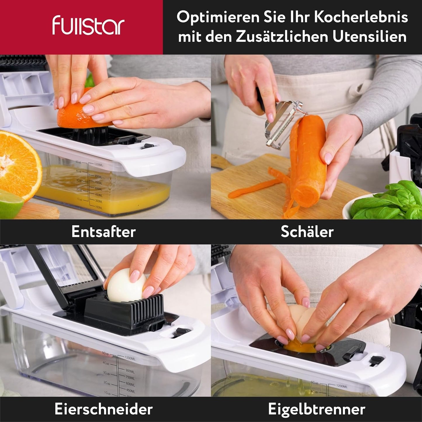9-in-1 Gemüseschneider, 9-in-1 Weiss