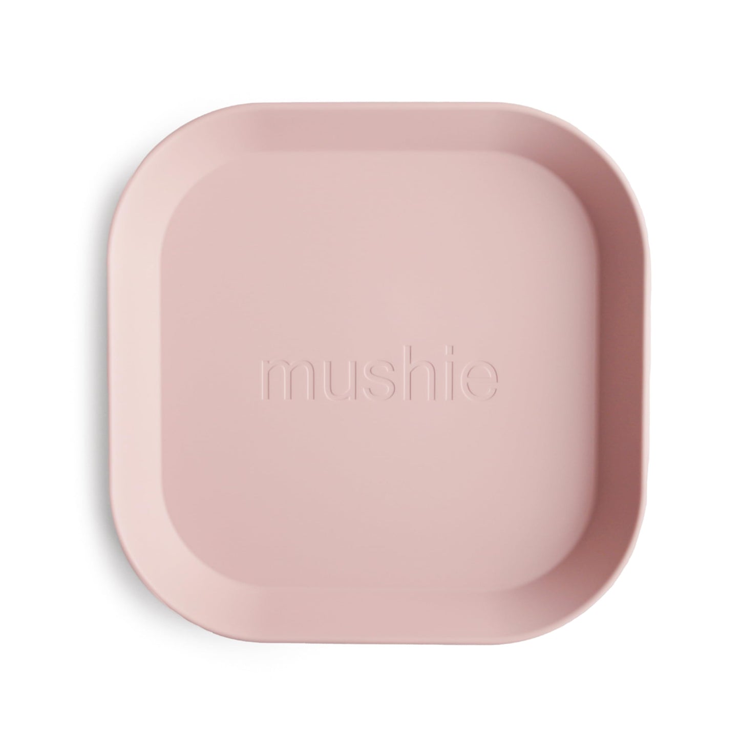 2 x Geschirrteller für Kinder, 2 Stück (1er Pack) (Blush) Quadratische Teller