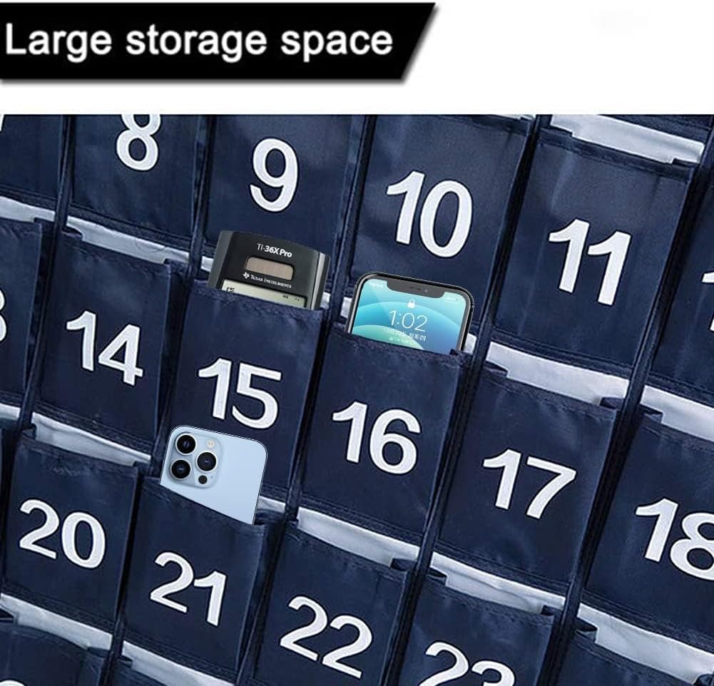 Handygarage für Klassenzimmer mit 30 Taschen, Marineblau