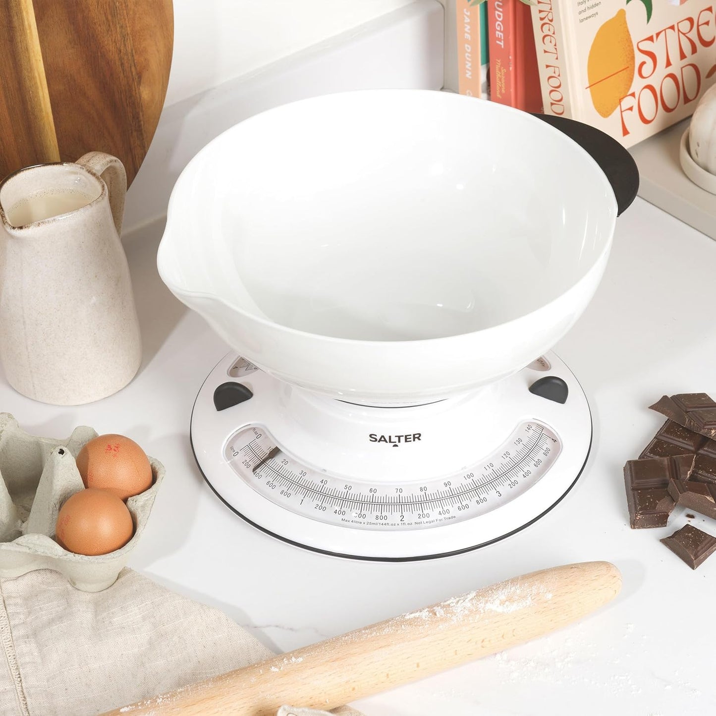 Mechanische Küchenwaage mit Schüssel (4kg Kapazität), Aquaweigh Mechanical 4kg Küchenwaage