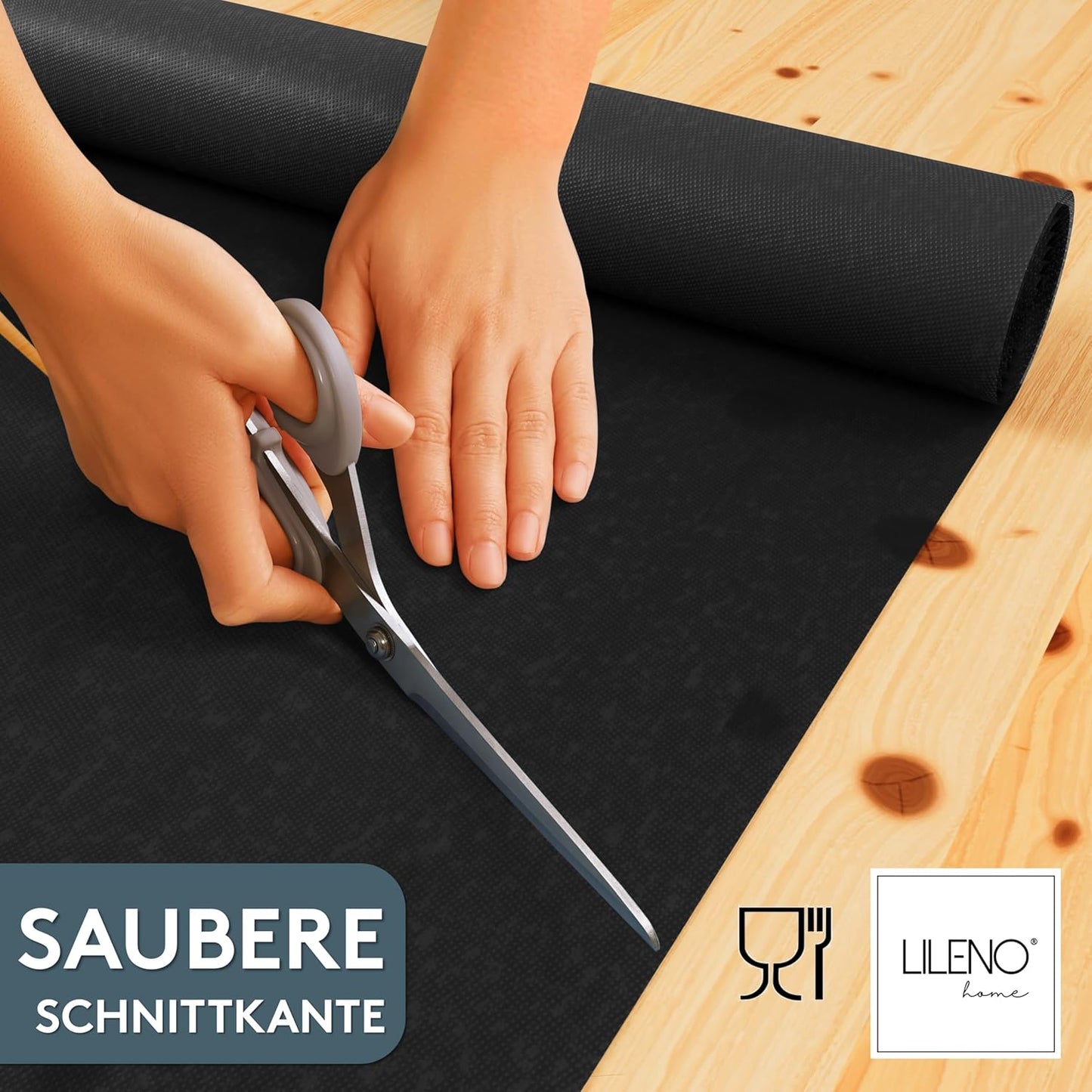 Abwaschbare Tischdeckenrolle, 2500 x 110 cm (Rechteckig) Schwarz