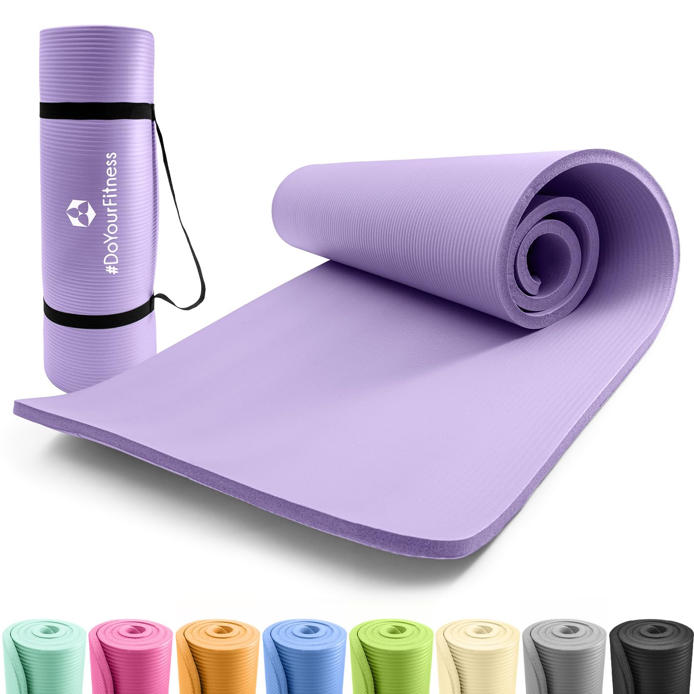 Gelenkschonende Fitnessmatte für Indoor/Outdoor (183x61cm), 183 x 61 x 1,5 cm Violett
