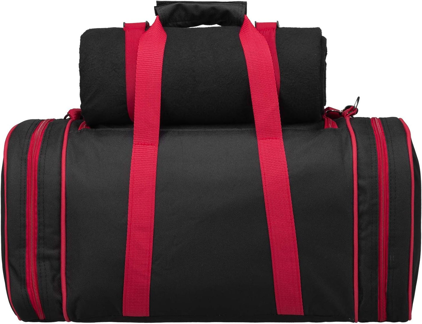 Picknick-Kühltasche mit Decke & Zubehör-Set, 3337: Schwarz Weiss Gepunktet