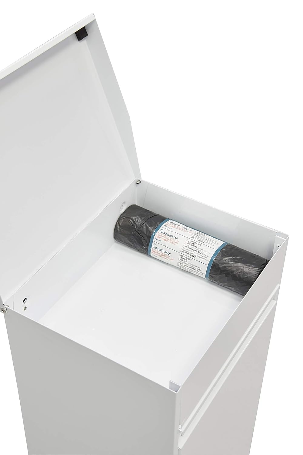 Mülltrennsystem mit 2 Fächern, Weiß Top - Mit Aufbewahrungsbox