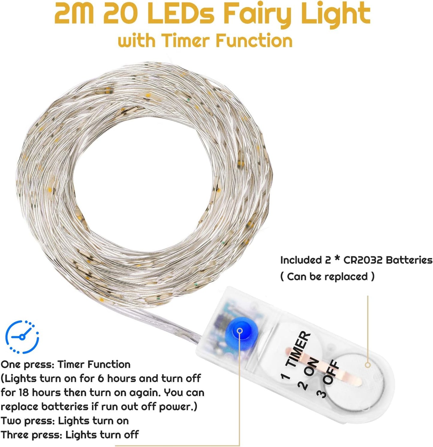 12 Drahtlichterketten