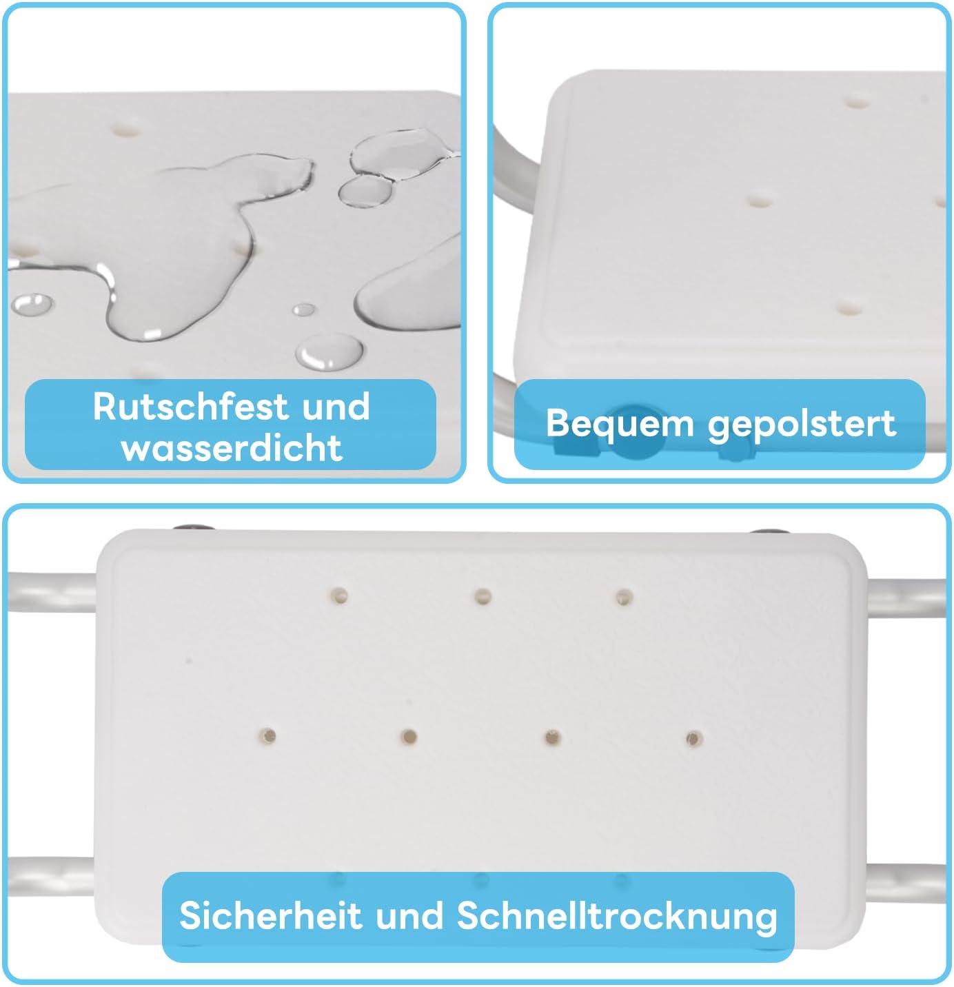 Rutschfester Badewannensitz für Senioren