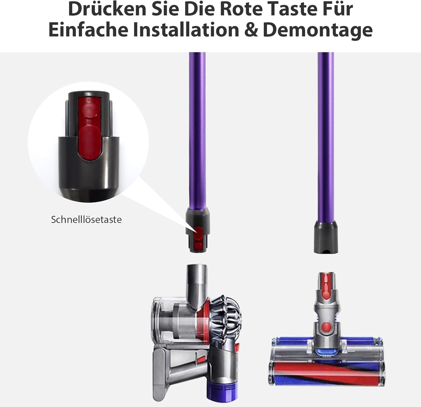 Verlängerungsrohr für Dyson Staubsauger, Lila