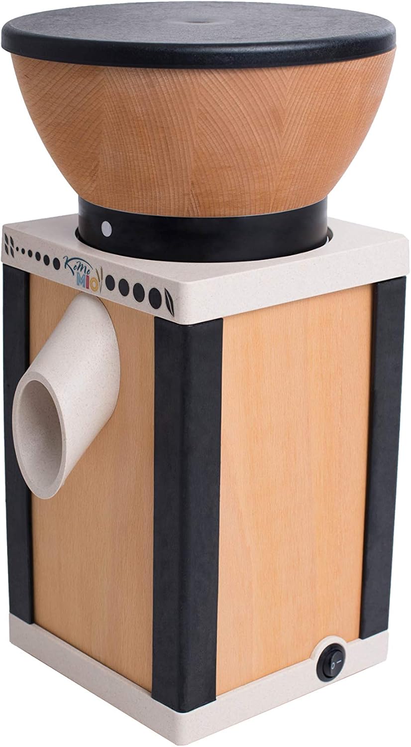 Getreidemühle mit Bio-Buchweizen, 2.5 kg, KoMoMio Schwarz + 2,5 kg Bio Buchweizen