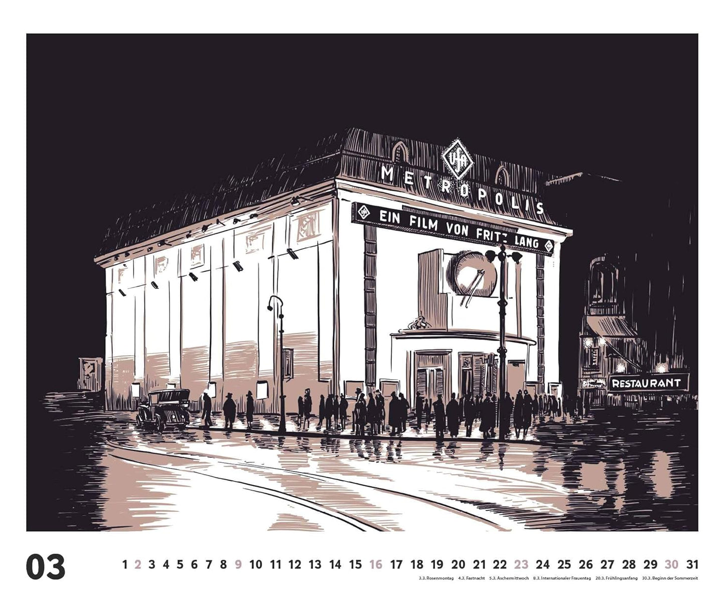 Wandkalender 2025: "Berlin - Die Goldenen Zwanziger", Kalender