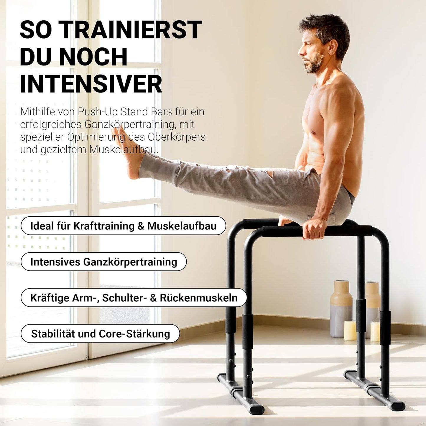 Fitness Parallettes, Black