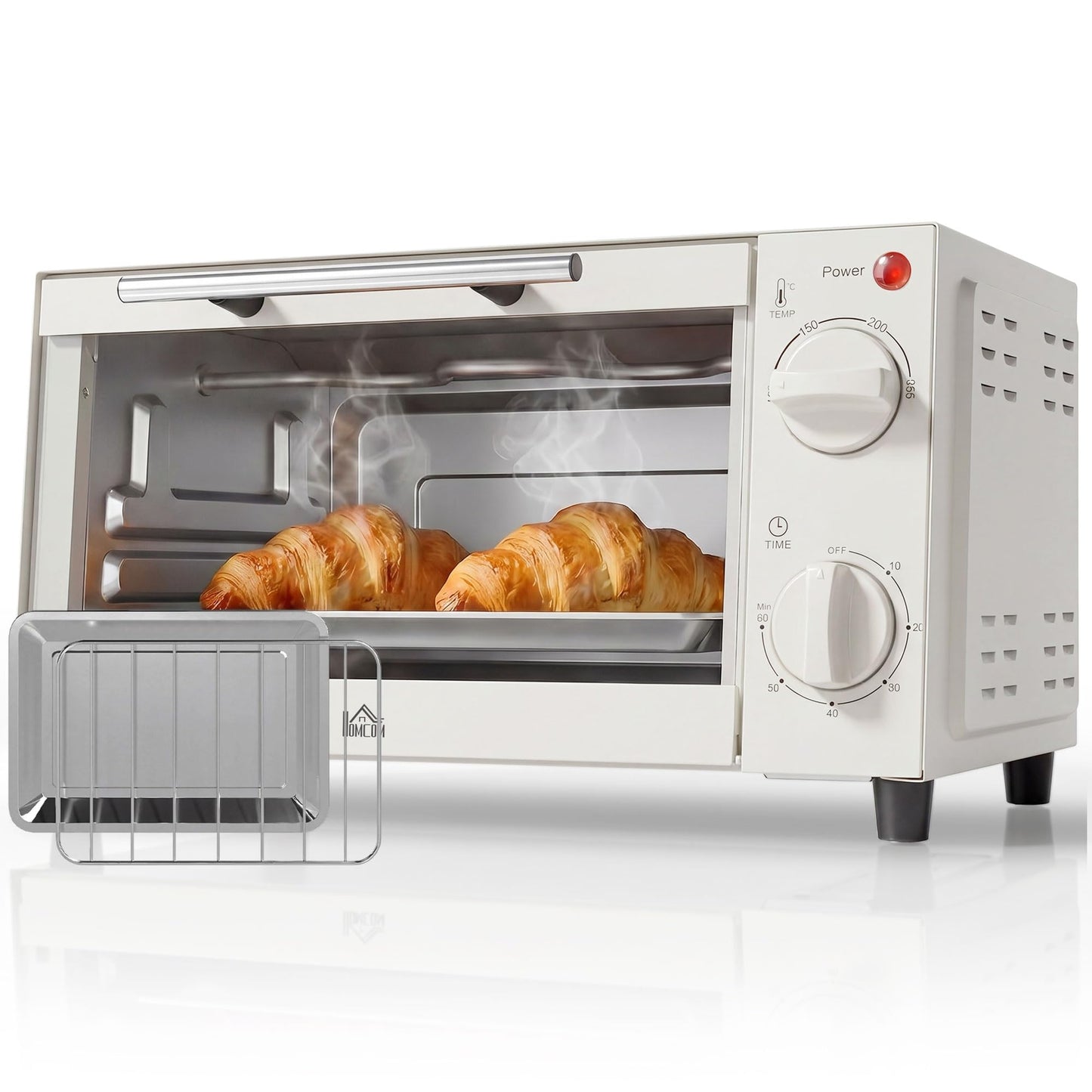 Mini-Backofen, 9 L, Cremeweiss