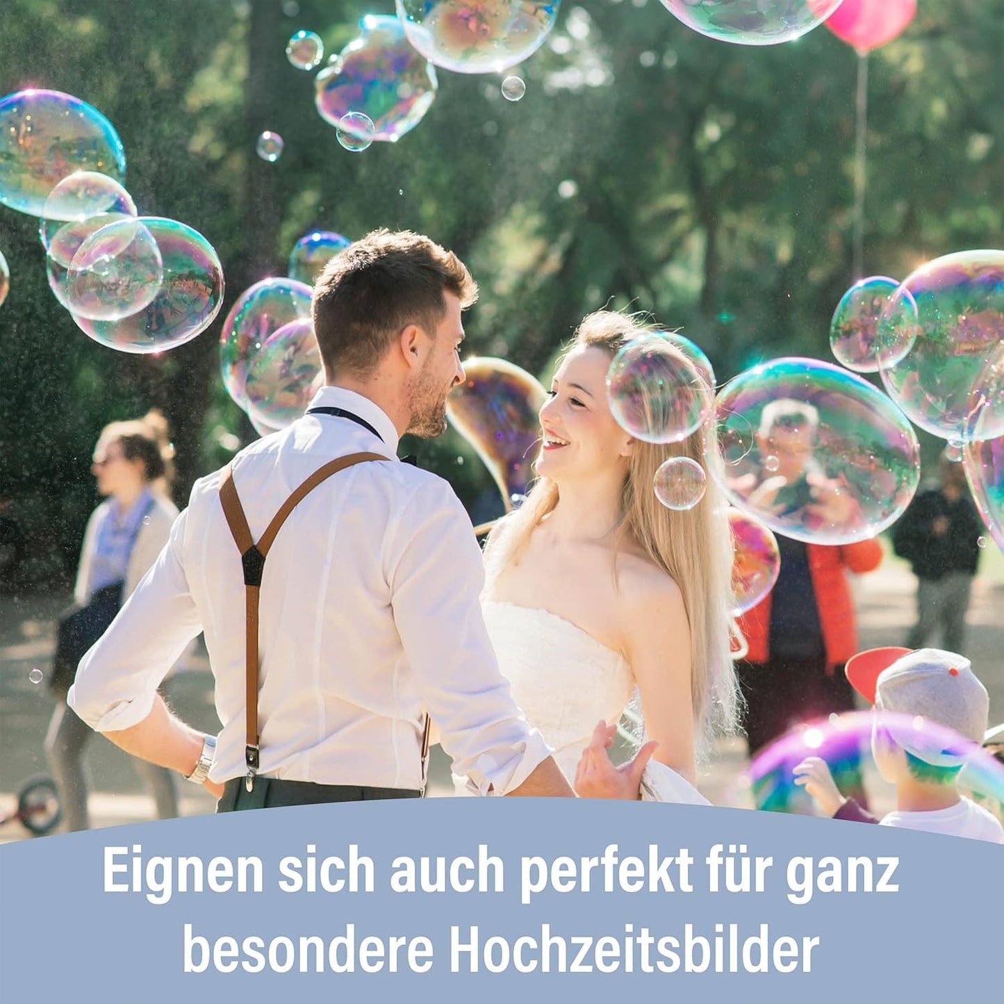 Seifenblasen Lovegläschen, 96 Stück, für Hochzeiten, 96x Box