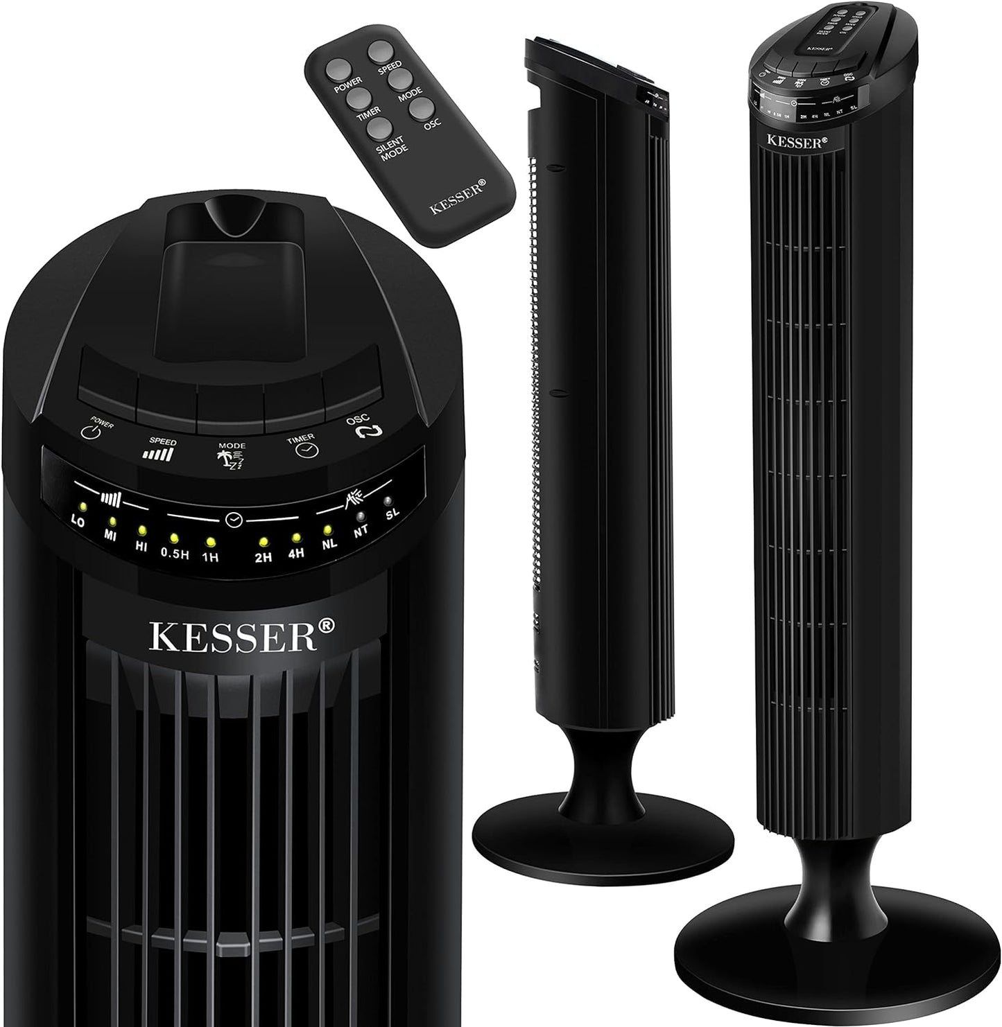 Turmventilator, Schwarz