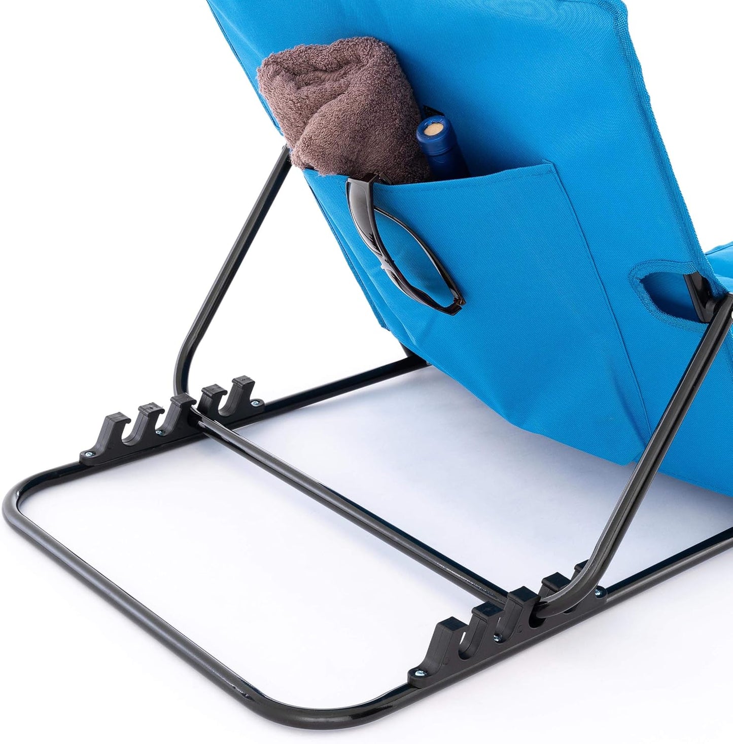2-teiliges Strandmatten-Set mit verstellbarer Rückenlehne und Tasche, Blau