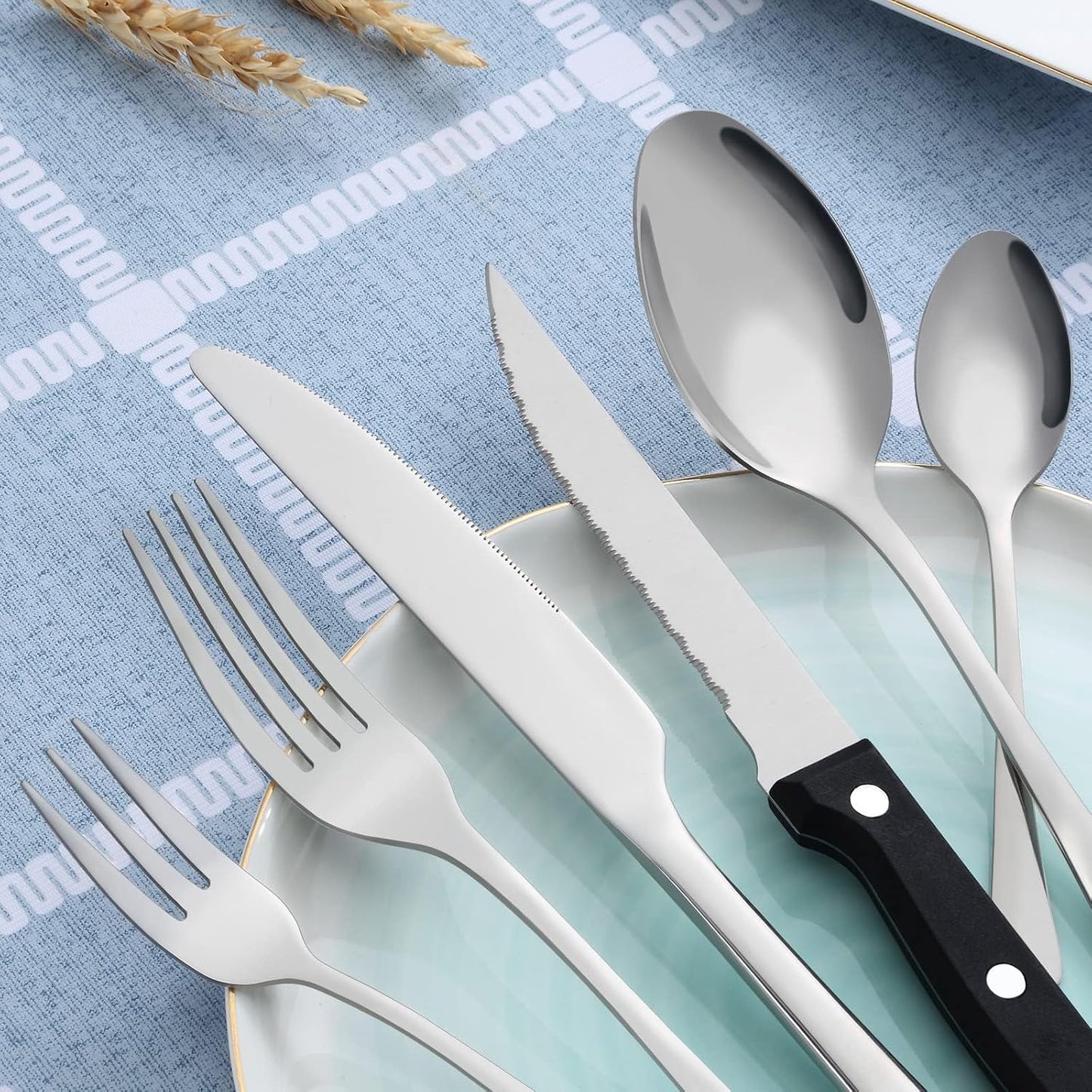72-teiliges Edelstahl-Besteckset für 12 Personen, Silver 72 Stück
