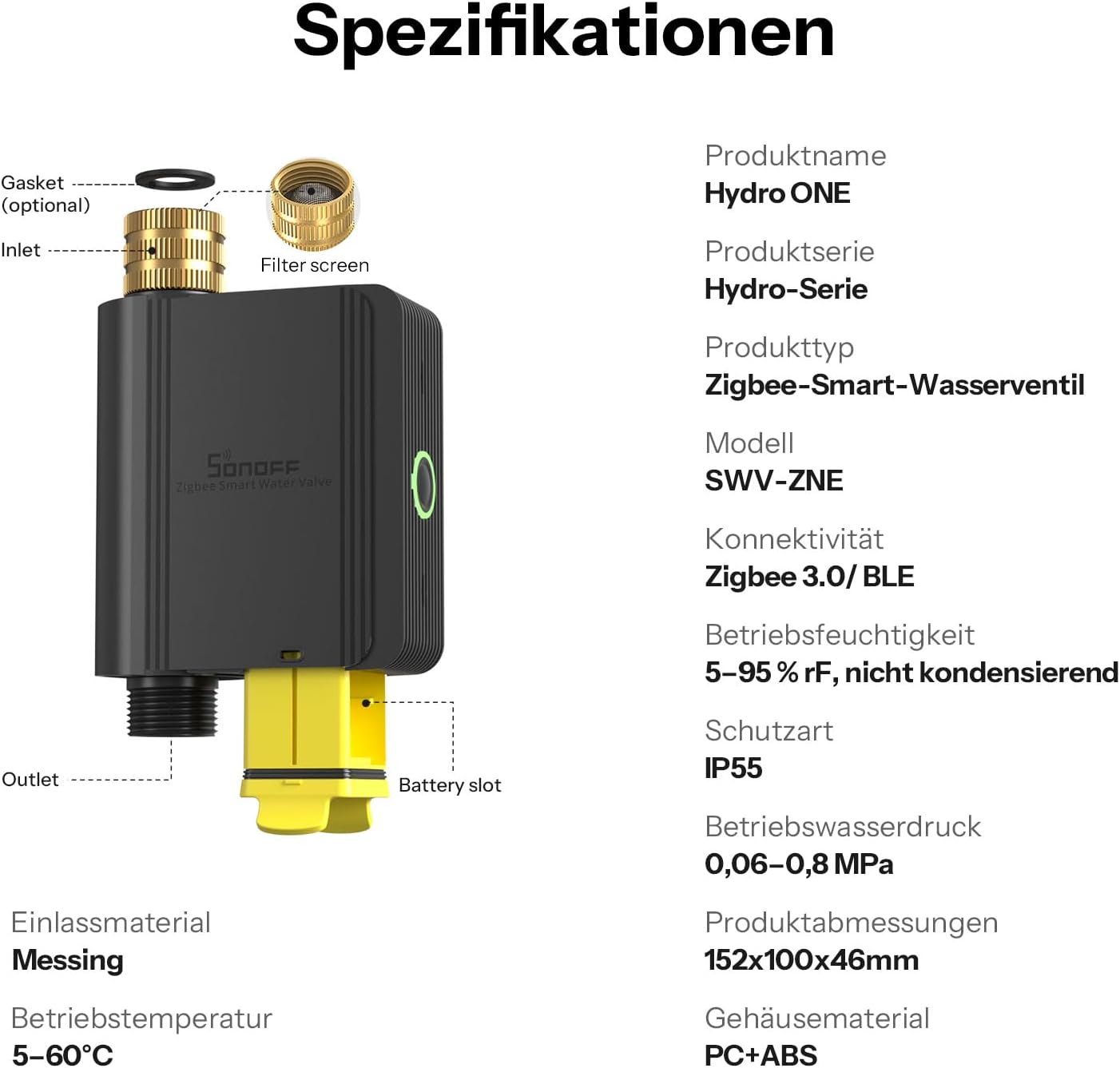 Hydro One Lite Bewässerungscomputer Zigbee-Timer