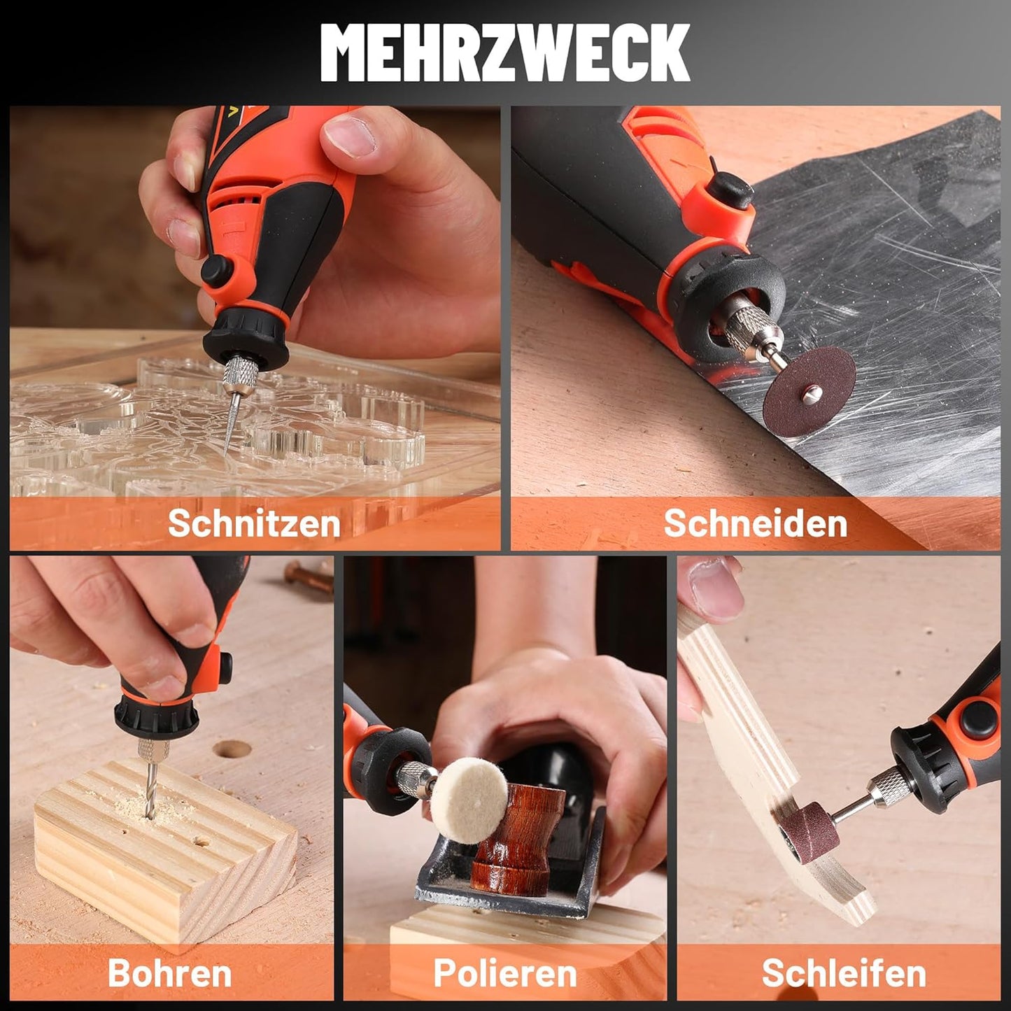 Multifunktionswerkzeug mit 120-teiligem Zubehörset