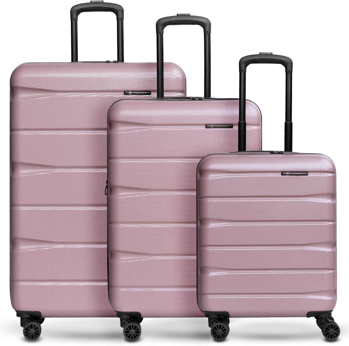 Munich 4.0 Hartschalenkoffer Set (3-teilig) mit Dehnfalte, Shiny Rose Shiny Kofferset (3-teilig) erweiterbar
