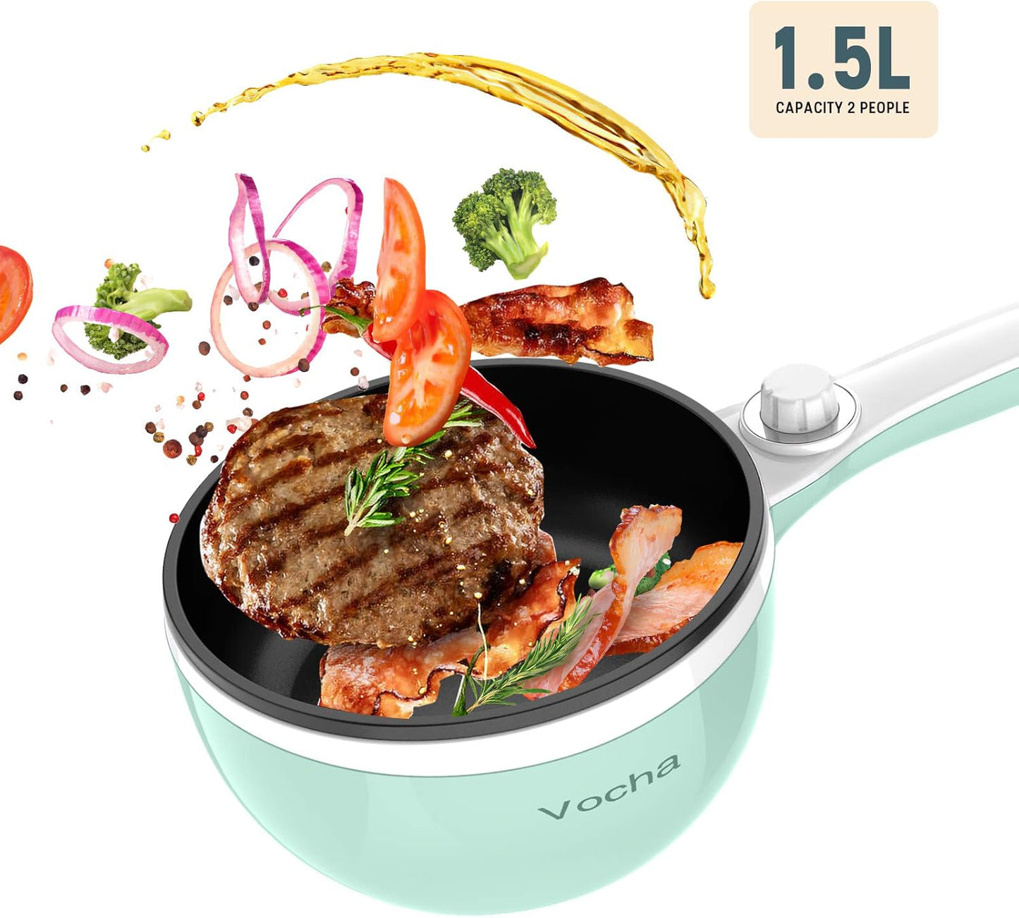 Hot Pot V008-R mit Antihaftbeschichtung, Grün
