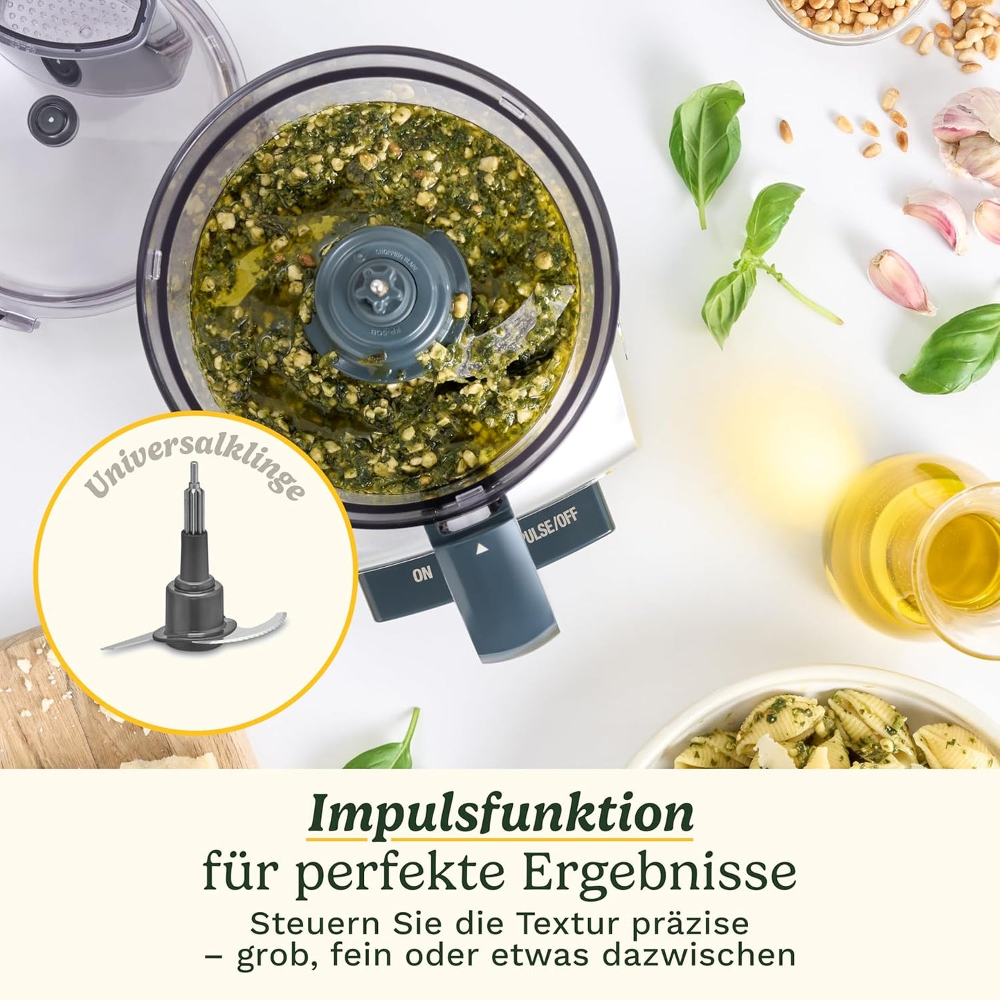 FlexPrep All-in-One Küchenmaschine, 1.1L Zerkleinerer + Küchenmaschine