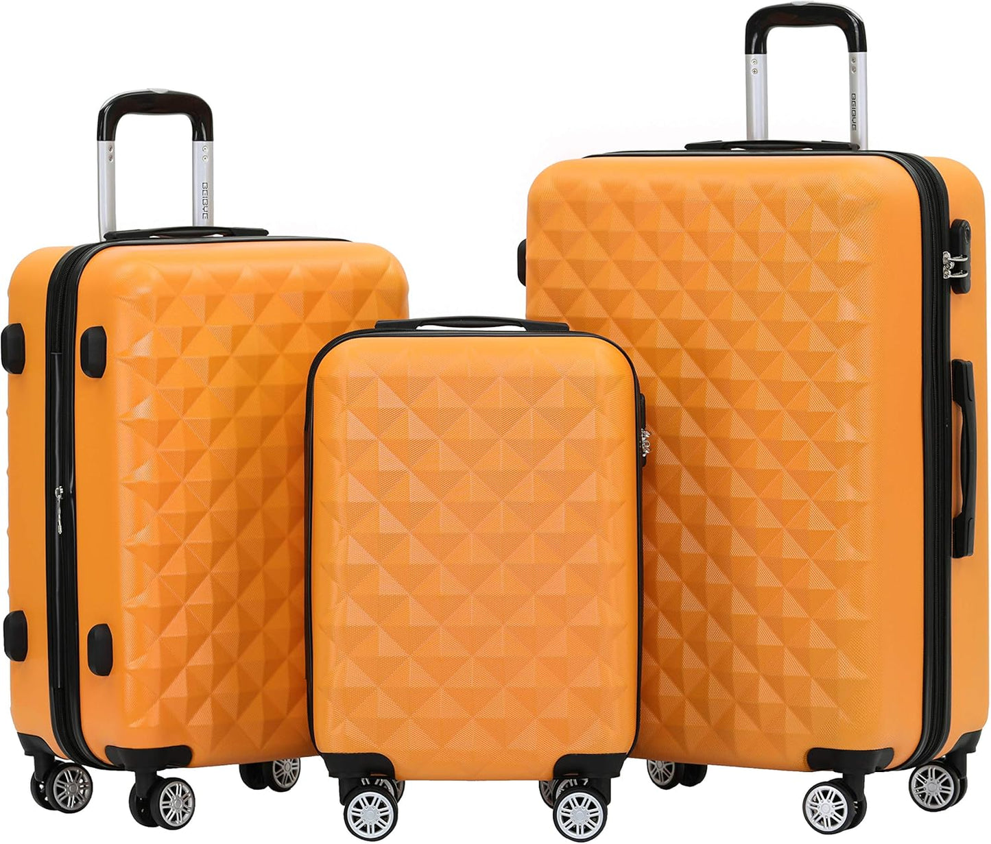 3-teiliges Hartschalenkoffer-Set, Orangen Set