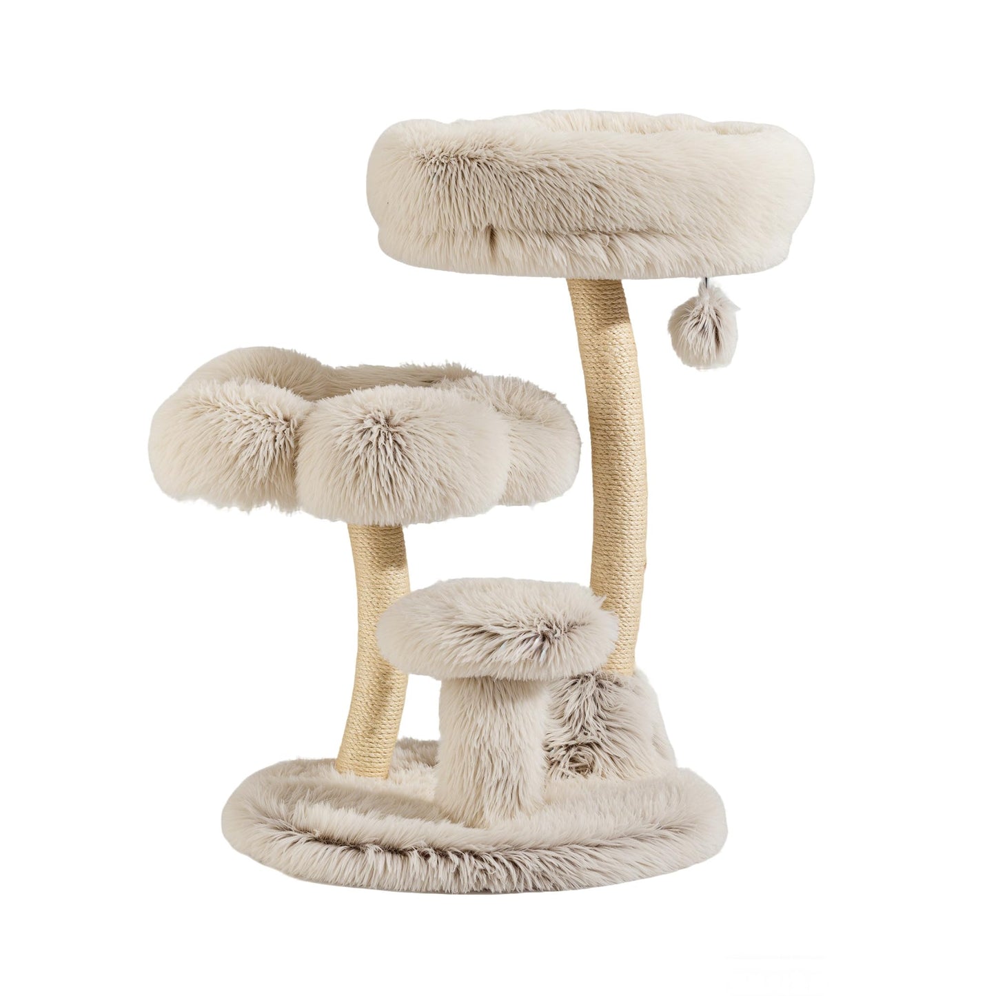 Kratzbaum mit Sisal und Spielball, 74cm